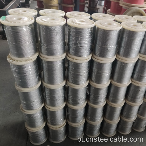 7x7 dia.1.2mm Galvanizado aço de aço cabo